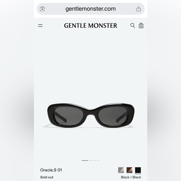 Gentle Monster Oracle Sunglasses - black Acetate - pristine condition - Picture 1 of 11